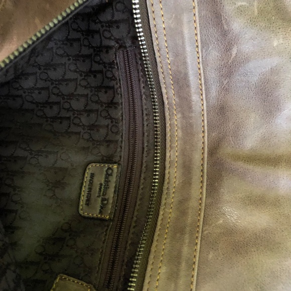 CHRISTIAN DIOR, a brown leather "Gaucho Large Double Saddle bag - Picture 5 of 7